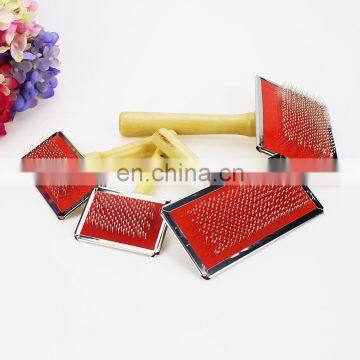 Wooden Bamboo Grooming Hair Remover Pet Slicker Comb Dog Brush For Dog photo-2