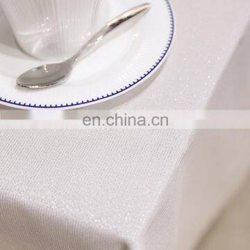 Promotion Custom Size Damask Jacquard Tablecloth White Banquet Restaurant Home Party Wedding Rectangular Church Table Cloth photo-2