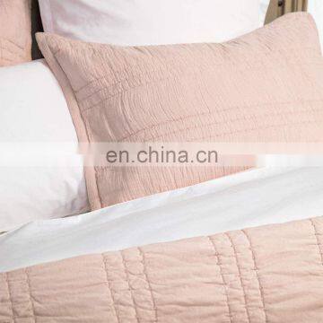 Breathable & Ultra Soft 100%Cotton 2 Layers Cotton Crinkle Gauze Stripe Embroidery Bedding Quilt photo-5