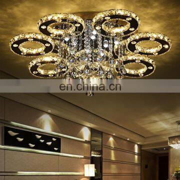 LED contemporary crystal chandelier zhongshan lighting factory dewdrop crystal crystal ceiling light for indoor lighting