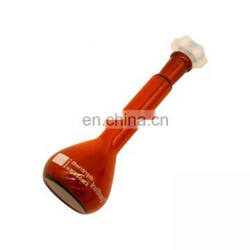 Custom 5ml 10ml 20ml 25ml 50ml High Borosilicate Glass Amber Volumetric Flask photo-6