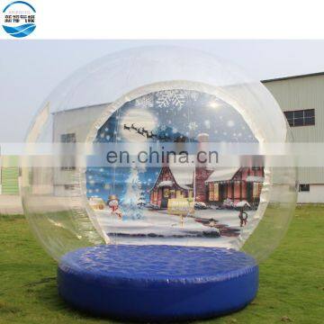 Advertising giant inflatable igloo Christmas snow globe ball suit for market