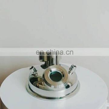 Sanitary Hemispherical cap with sight glass and wrench type MNPT port for butane extractor