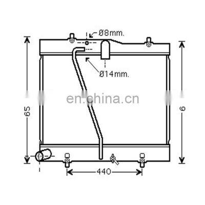 1640075470 High Quality Auto Parts Radiator for Toyota Hiace V Box (Trh2_, Kdh2_) 2004- 2.7 Vvti (Trh201, Trh221)