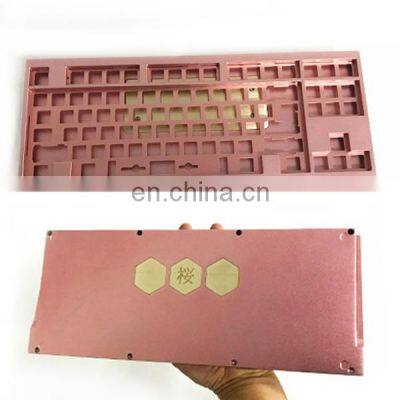 OEM laser engraving keyboard cnc lathe machine parts 60% keyboard CNC keyboard case Aluminum spare part