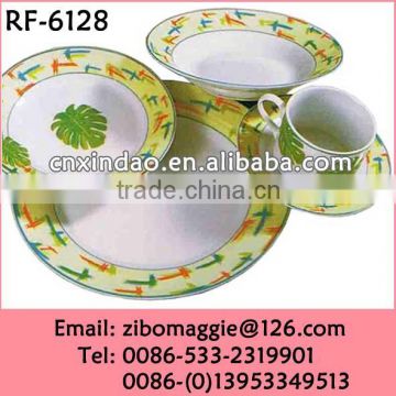 20pcs Round Shape Professional Porcelain HD Design Dinnerware for Tableware