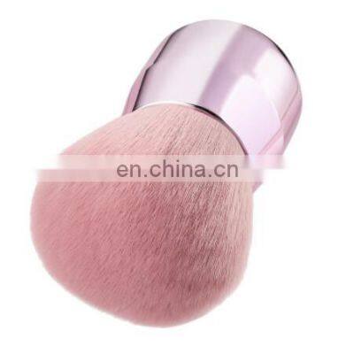 New small makeup foundation  round  powder mini gold lovely rose color brush