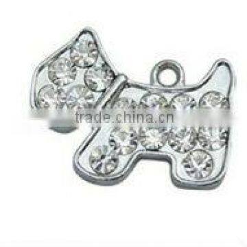 DIY full rhinestone alloy dog pendant (SH-065)
