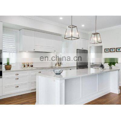 Modern custom make solid wood design white shaker door ideas kitchen base sink cabinet