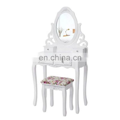 Bestseller white color dressing table makeup table dressing table set for bedroom