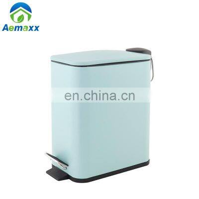 Trending Products 2021 New Arrivals Hotel Foot Pedal Soft Close Square Shape Dust Bin photo-3