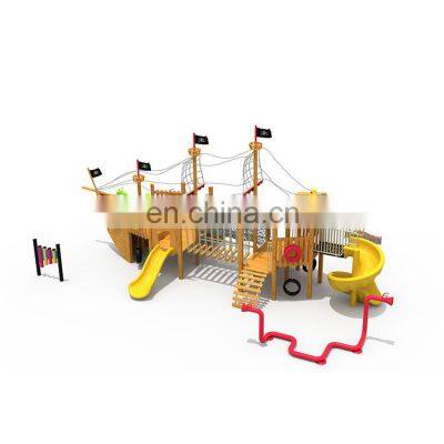 ASTM pirateship playground kids outdoor  equipment amusement park boat outdoor wooden playground