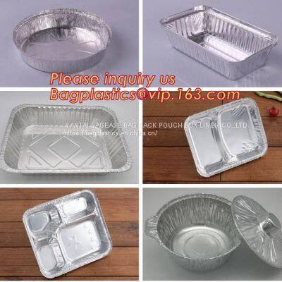 Rectangular Aluminium Foil Food Container, Airlines Fast Food Delivery, Reheating, Baking, Roasting, Meal Prep, GRAB To-Go photo-3
