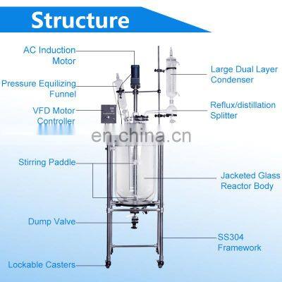 Good Price 5L 10L 20L 50L 100L 200L Laboratory Industrial Chemical Jacketed Reactor Vessel photo-3