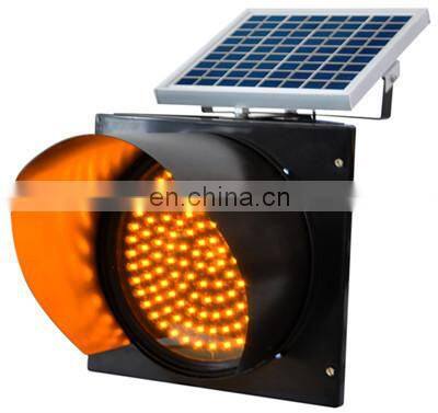 Road Flashing Solar Traffic Light Warning Lamp Yellow Solar Flashing Warning LED Solar Traffic Light