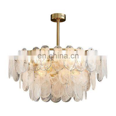High Quality Glass Chandelier Luxury Hotel Living Room Glass Classic Chandelier Round Indoor Chandelier