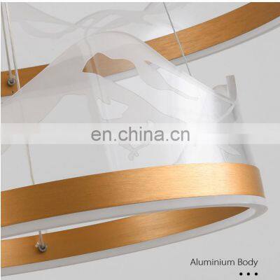 New LED Pendant Light Modern Minimalist Ginkgo Hanging Lamp For Dining Room Living Room Bedroom Creative Pendant Lamp