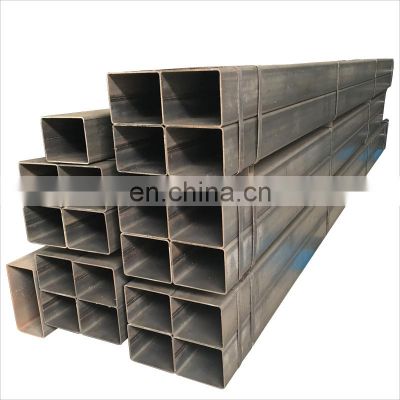 China supply Q195 low carbon black steel tube hot dip carbon square pipe