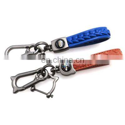 Custom Design Your Own Logo Leather Key Ring Leather Keychain