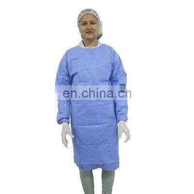 Medical Waterproof/Plastic CPE/Poly/PE/Scrub/Operation/PP/SMS Nonwoven Disposable Protective Isolation Surgical Gown