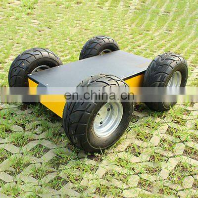 armored vehicle rubber wheels transport robot chassis for sale