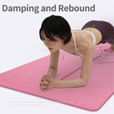Gym Sport Rubber TPE Foam Yoga Mat With Custom Logo Manufacturers Wholesale photo-2