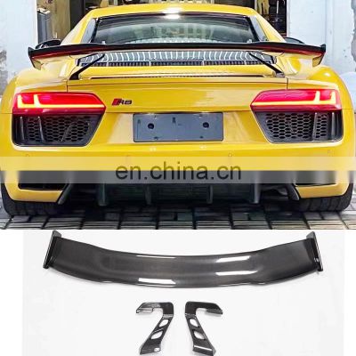 R8 High Quality Spyder Style Carbon Fiber Rear Spoiler  For  For Audi R8 2017-2019 Wing Spoiler