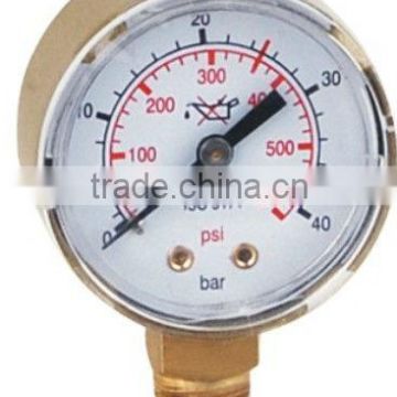 50mm acetylene pressure gauge in snap on plastic window