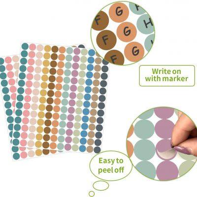 4200 PCS 0.75 Inch 12 Colors Round Colored Dot Stickers for Toddlers Teaching Papers, Color Coding Labels, Circle Dots Stickers for Office and Student Classroom (25 Sheets) photo-3