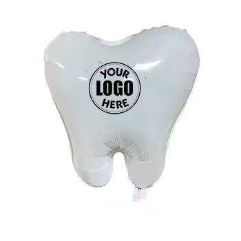 Customized Logo Pattern Inflatable Tooth Shaped Balloon Dental Tooth Teeth Foil Balloons for Clinic Graduation Party Decor