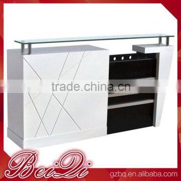 Black and White Elegant Classic Checkout Receiption Counter, Barber Salon Shop Equipment Supplies