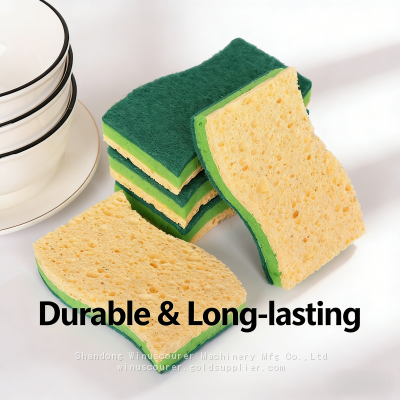 Cellulose Dish Sponge With Coconut Scrubber