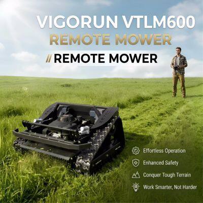 Vigorun VTLM800 Garden Features Careful Turf Cutting Affordable Telecontrol Tracked Tank Lawnmower for Sale