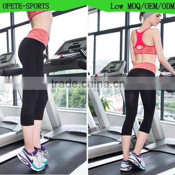 (OEM/ODM Factory)Custom GYM wear/Wholesale Fitness Clothing for Women,Gym capri pants