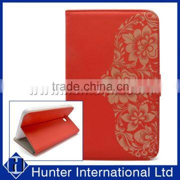 Eye-Catching Red Flowering Tablet Case For Tab 3