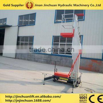 hydraulic single mast aluminum alloy lifting equipment