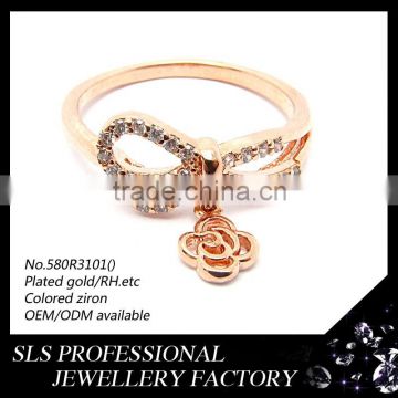 New Year creazy sale design unique jewelry ring rose gold plated silver ring jewelry for weman