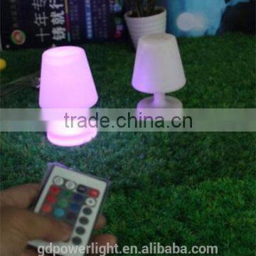 Small LED table light and lighting with remote control