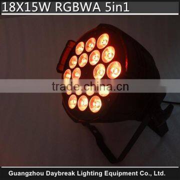 18pcs 15Watt Led Par Light RGBWA 5in1 Full Color Mixing Stage Led Wall Wash Par Light 5/9CH Disco Led Par56/64 Can Lighting Good photo-4