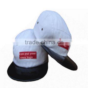 custo two tone blank 5 panel cap white