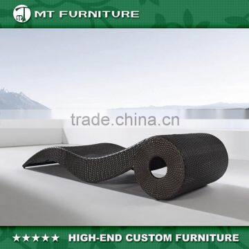 paper scroll design modern creative rattan wicker outdoor beach lounger