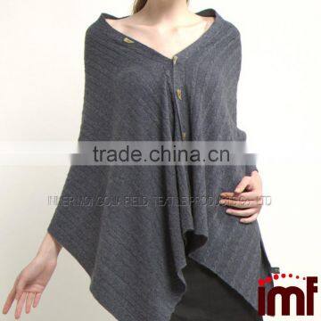 Hand Knitted Poncho Women Pure Mongolia Cashmere Poncho