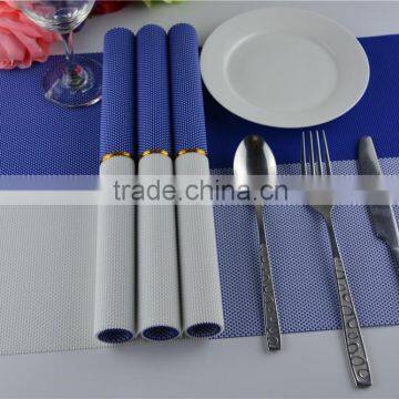 Newest PVC Blue Grid Placemat Fashion Pvc Dining Tab0le Mat Disc Pads Bowl Plates Coasters Waterproof Table Cloth Pad photo-4