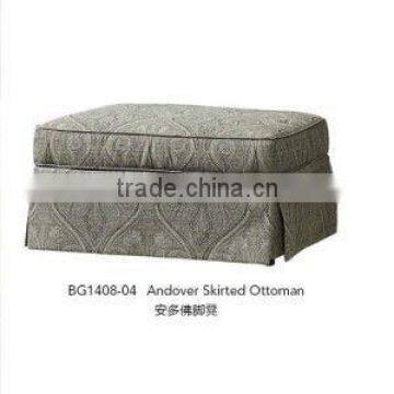 Modern American Country Style Living Set Sectional Skirted Fabric Sofa Ottoman photo-5