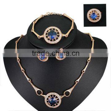 Indian Fashion Jewelry Bollywood Bridal Crystal Necklace Earrings Bracelet Jewelry Sets photo-2