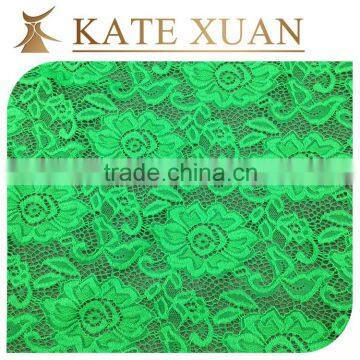 Green cotton tulle embroidery stone lace fabric