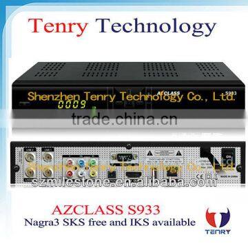 Azclass S933 support IKS & SKS twin tuner nagra3 decoder