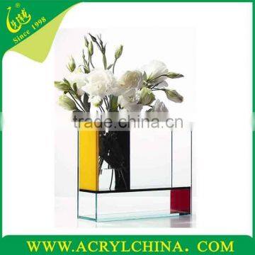 Clear Acrylic Vase/PMMA pen,flower holder/Perspex Flower Case Stand