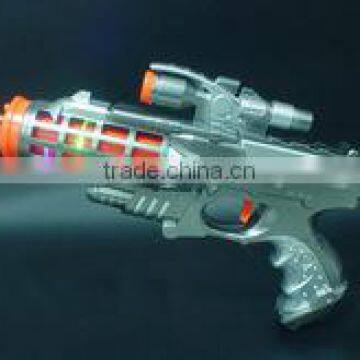 Flashing LED Space Pistol Blaster Gun Light up with Firing Sound Effect Kids Toy with Holster