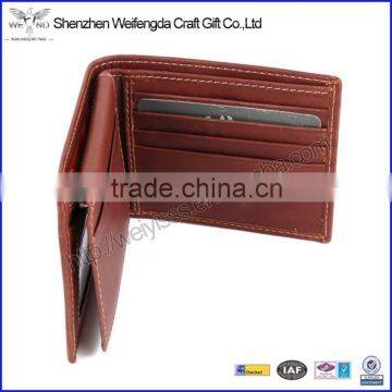 2015 hot new high quality genuine leather rfid wallet with RFID blocking card slots